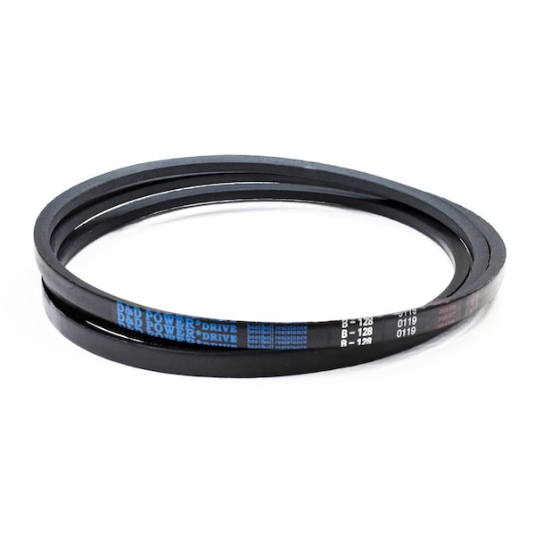 D&D B128 Classical V-Belt, 131 in Outside Length, 21/32 in Top Width, 1 Ribs B128 - main